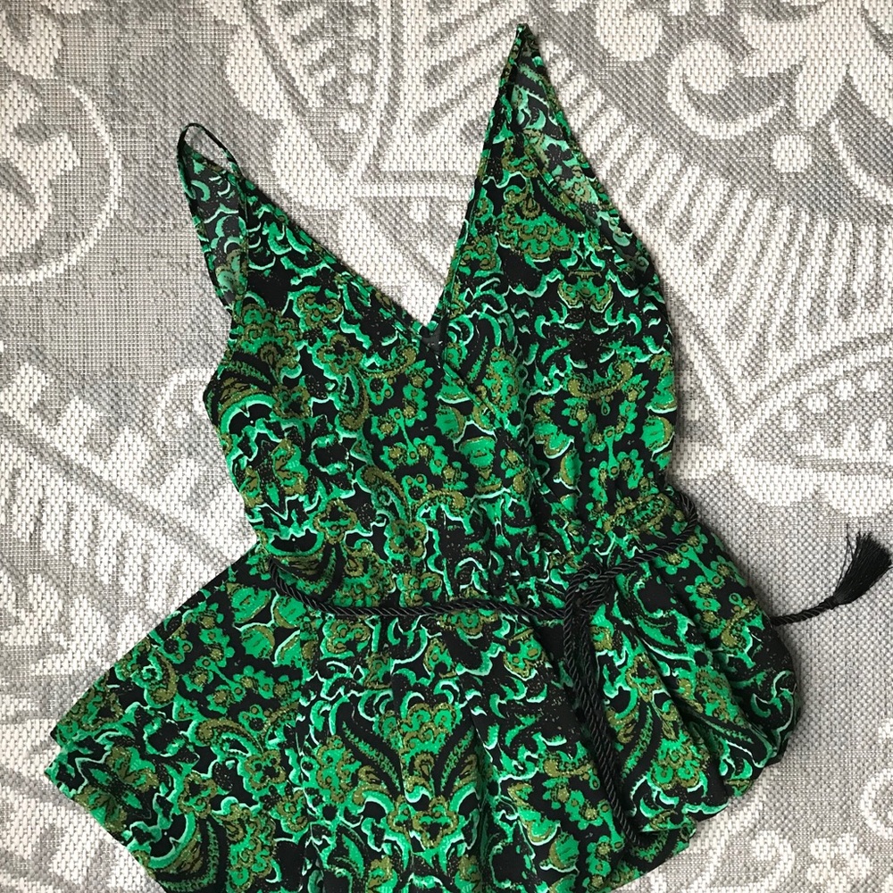 HM Green & Black Wide Leg Jumpsuit
